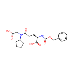 O=C(O)CN(C(=O)CC[C@@H](NC(=O)OCc1ccccc1)C(=O)O)C1CCCC1 ZINC000029342205