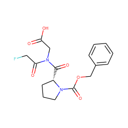 O=C(O)CN(C(=O)CF)C(=O)[C@H]1CCCN1C(=O)OCc1ccccc1 ZINC000028825330