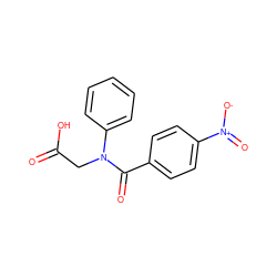 O=C(O)CN(C(=O)c1ccc([N+](=O)[O-])cc1)c1ccccc1 ZINC000013822466