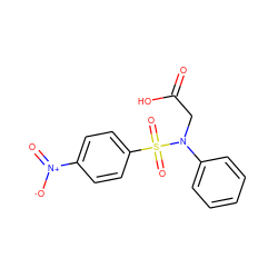 O=C(O)CN(c1ccccc1)S(=O)(=O)c1ccc([N+](=O)[O-])cc1 ZINC000001618827