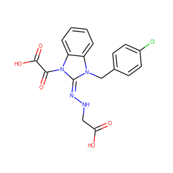 O=C(O)CN/N=c1\n(Cc2ccc(Cl)cc2)c2ccccc2n1C(=O)C(=O)O ZINC000013470518