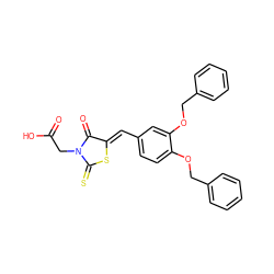 O=C(O)CN1C(=O)/C(=C/c2ccc(OCc3ccccc3)c(OCc3ccccc3)c2)SC1=S ZINC000028363384