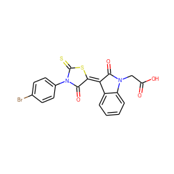 O=C(O)CN1C(=O)/C(=C2\SC(=S)N(c3ccc(Br)cc3)C2=O)c2ccccc21 ZINC000001011313