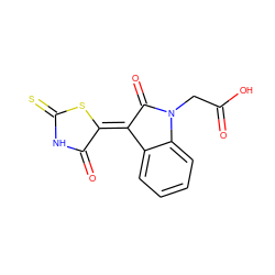 O=C(O)CN1C(=O)/C(=C2\SC(=S)NC2=O)c2ccccc21 ZINC000001202867