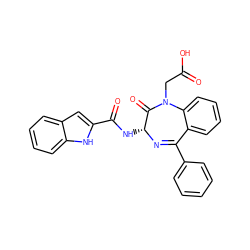 O=C(O)CN1C(=O)[C@@H](NC(=O)c2cc3ccccc3[nH]2)N=C(c2ccccc2)c2ccccc21 ZINC000026375523