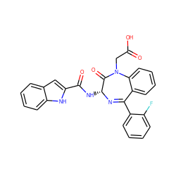 O=C(O)CN1C(=O)[C@@H](NC(=O)c2cc3ccccc3[nH]2)N=C(c2ccccc2F)c2ccccc21 ZINC000026375738