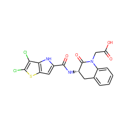 O=C(O)CN1C(=O)[C@@H](NC(=O)c2cc3sc(Cl)c(Cl)c3[nH]2)Cc2ccccc21 ZINC000028818240