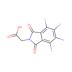 O=C(O)CN1C(=O)c2c(I)c(I)c(I)c(I)c2C1=O ZINC000150340157
