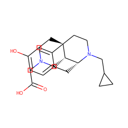 O=C(O)CN1CC[C@]23CCN(CC4CC4)[C@H](Cc4ccc(O)cc42)[C@@H]3C1 ZINC000169711850