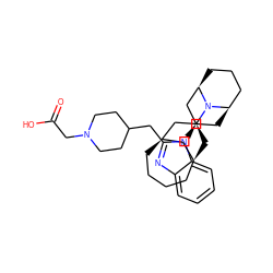 O=C(O)CN1CCC(Cc2nc3ccccc3n2[C@@H]2C[C@@H]3CCC[C@H](C2)N3[C@H]2C[C@H]3CCCC[C@H](C3)C2)CC1 ZINC000473215174