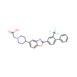 O=C(O)CN1CCC(c2ccc3oc(-c4ccc(-c5ccccc5)c(C(F)(F)F)c4)nc3c2)CC1 ZINC000084652183