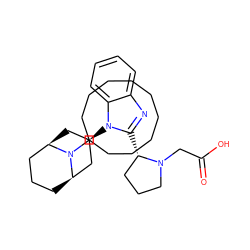 O=C(O)CN1CCC[C@@H]1c1nc2ccccc2n1[C@@H]1C[C@@H]2CCC[C@H](C1)N2C1CCCCCCCCC1 ZINC000473215312