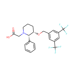 O=C(O)CN1CCC[C@H](OCc2cc(C(F)(F)F)cc(C(F)(F)F)c2)[C@@H]1c1ccccc1 ZINC000026187908