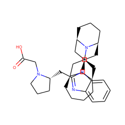 O=C(O)CN1CCC[C@H]1Cc1nc2ccccc2n1[C@@H]1C[C@@H]2CCC[C@H](C1)N2[C@H]1C[C@H]2CCCC[C@H](C2)C1 ZINC000473236398