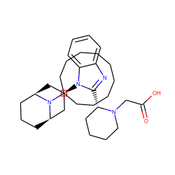 O=C(O)CN1CCCC[C@@H]1c1nc2ccccc2n1[C@@H]1C[C@@H]2CCC[C@H](C1)N2C1CCCCCCCCC1 ZINC000473215337