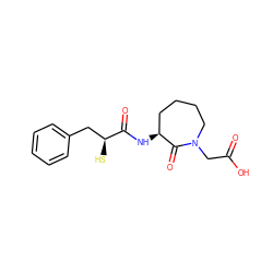 O=C(O)CN1CCCC[C@H](NC(=O)[C@@H](S)Cc2ccccc2)C1=O ZINC000013745874