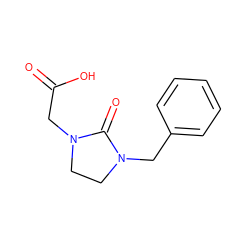 O=C(O)CN1CCN(Cc2ccccc2)C1=O ZINC000000257694