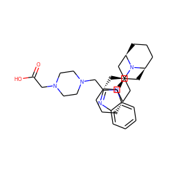 O=C(O)CN1CCN(Cc2nc3ccccc3n2[C@@H]2C[C@@H]3CCC[C@H](C2)N3[C@@H]2C[C@H]3CCC[C@H](C3)C2)CC1 ZINC000473215304