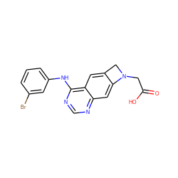 O=C(O)CN1Cc2cc3c(Nc4cccc(Br)c4)ncnc3cc21 ZINC000040422938