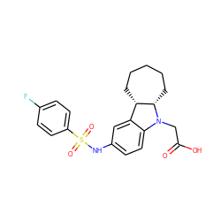 O=C(O)CN1c2ccc(NS(=O)(=O)c3ccc(F)cc3)cc2[C@@H]2CCCCC[C@@H]21 ZINC000038152827