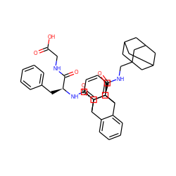 O=C(O)CNC(=O)[C@H](Cc1ccccc1)NC(=O)[C@H]1C2c3ccccc3C(c3ccccc32)[C@@H]1C(=O)NCC12CC3CC(CC(C3)C1)C2 ZINC000027426952