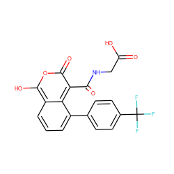 O=C(O)CNC(=O)c1c(=O)oc(O)c2cccc(-c3ccc(C(F)(F)F)cc3)c12 ZINC000114873463