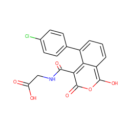 O=C(O)CNC(=O)c1c(=O)oc(O)c2cccc(-c3ccc(Cl)cc3)c12 ZINC000114872470