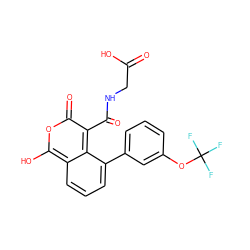 O=C(O)CNC(=O)c1c(=O)oc(O)c2cccc(-c3cccc(OC(F)(F)F)c3)c12 ZINC000114874636