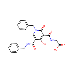 O=C(O)CNC(=O)c1c(O)c(C(=O)NCc2ccccc2)cn(Cc2ccccc2)c1=O ZINC000103265002