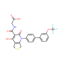 O=C(O)CNC(=O)c1c(O)c2c(n(-c3ccc(-c4cccc(OC(F)(F)F)c4)cc3)c1=O)CSC2 ZINC000114926941