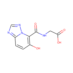 O=C(O)CNC(=O)c1c(O)ccc2ncnn12 ZINC000203706076