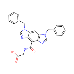 O=C(O)CNC(=O)c1c2ncn(Cc3ccccc3)c2cc2c1ncn2Cc1ccccc1 ZINC000043208290