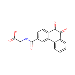 O=C(O)CNC(=O)c1ccc2c(c1)-c1ccccc1C(=O)C2=O ZINC000013862826