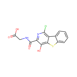 O=C(O)CNC(=O)c1nc(Cl)c2c(sc3ccccc32)c1O ZINC000059082964