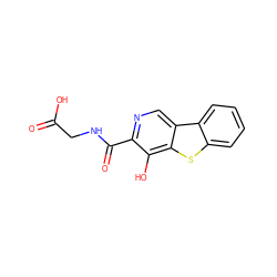 O=C(O)CNC(=O)c1ncc2c(sc3ccccc32)c1O ZINC000096285197