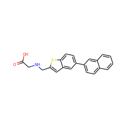 O=C(O)CNCc1cc2cc(-c3ccc4ccccc4c3)ccc2s1 ZINC001772595672