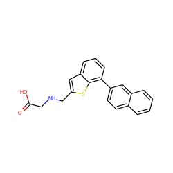 O=C(O)CNCc1cc2cccc(-c3ccc4ccccc4c3)c2s1 ZINC001772641620