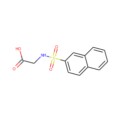 O=C(O)CNS(=O)(=O)c1ccc2ccccc2c1 ZINC000000084444