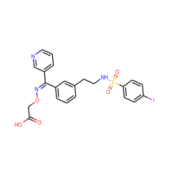 O=C(O)CO/N=C(/c1cccnc1)c1cccc(CCNS(=O)(=O)c2ccc(I)cc2)c1 ZINC000027759586