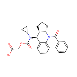 O=C(O)COC(=O)N(C1CC1)[C@@H]1c2ccccc2N(C(=O)c2ccccc2)[C@H]2CCC[C@@H]21 ZINC000208786405