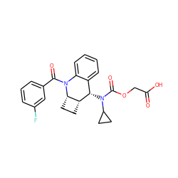 O=C(O)COC(=O)N(C1CC1)[C@H]1c2ccccc2N(C(=O)c2cccc(F)c2)[C@H]2CC[C@H]21 ZINC000208787642