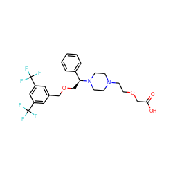 O=C(O)COCCN1CCN([C@@H](COCc2cc(C(F)(F)F)cc(C(F)(F)F)c2)c2ccccc2)CC1 ZINC000027517737