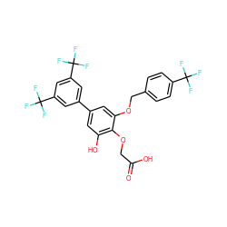 O=C(O)COc1c(O)cc(-c2cc(C(F)(F)F)cc(C(F)(F)F)c2)cc1OCc1ccc(C(F)(F)F)cc1 ZINC000036088956