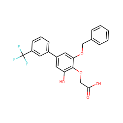 O=C(O)COc1c(O)cc(-c2cccc(C(F)(F)F)c2)cc1OCc1ccccc1 ZINC000028825958