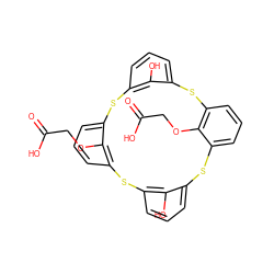 O=C(O)COc1c2cccc1sc1cccc(sc3cccc(sc4cccc(s2)c4O)c3OCC(=O)O)c1O ZINC000049762056