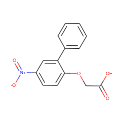 O=C(O)COc1ccc([N+](=O)[O-])cc1-c1ccccc1 ZINC000036457926