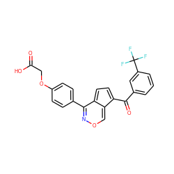 O=C(O)COc1ccc(-c2nocc3c(C(=O)c4cccc(C(F)(F)F)c4)ccc2-3)cc1 ZINC000028568964