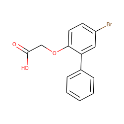 O=C(O)COc1ccc(Br)cc1-c1ccccc1 ZINC000001621399