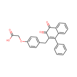 O=C(O)COc1ccc(CC2=C(c3ccccc3)c3ccccc3C(=O)C2=O)cc1 ZINC000013443976