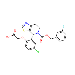 O=C(O)COc1ccc(Cl)cc1[C@@H]1c2scnc2CCN1C(=O)OCc1cccc(F)c1 ZINC000206944693